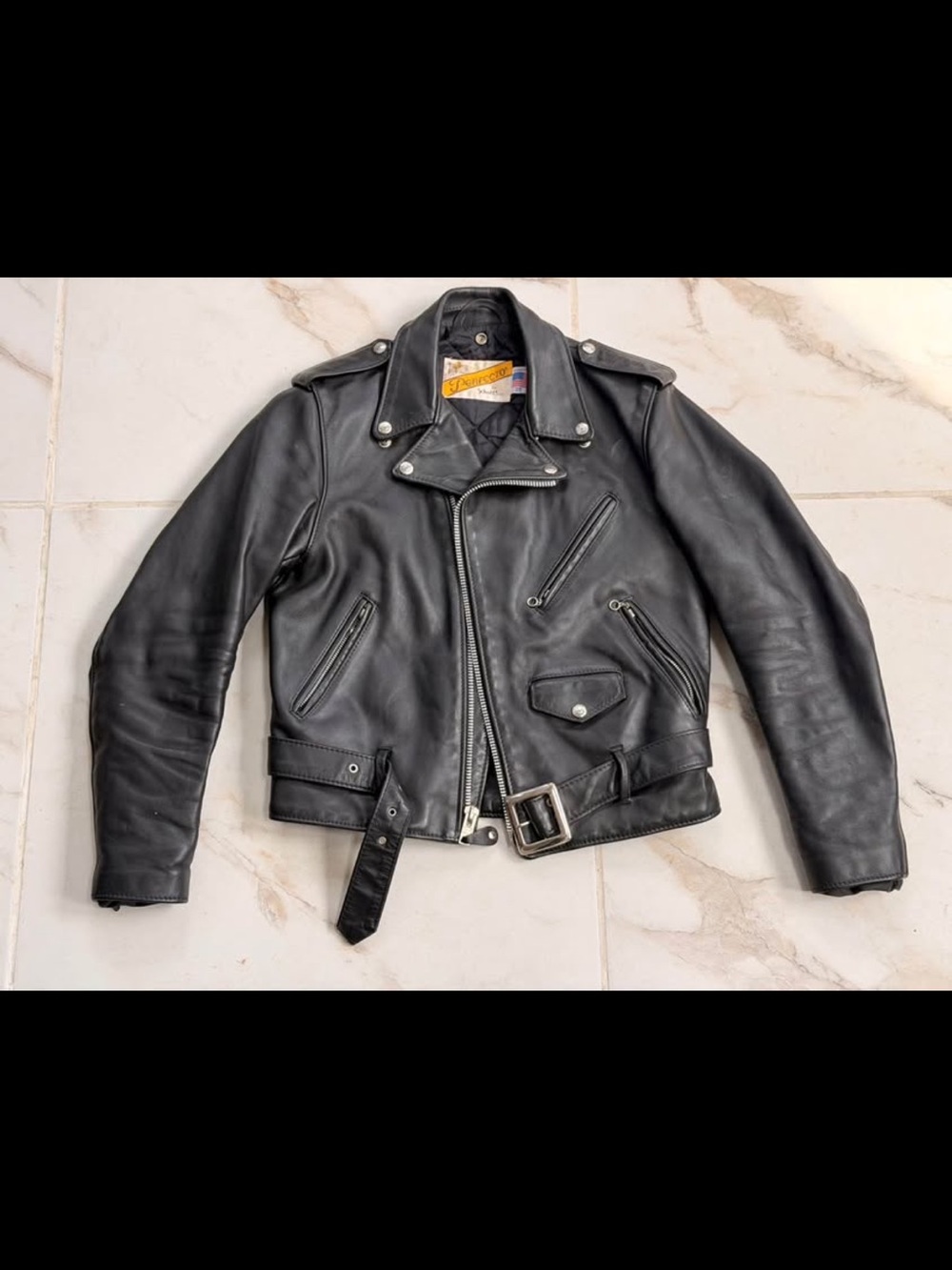 Schott NYC Perfecto One Star Leather Jacket Size 38